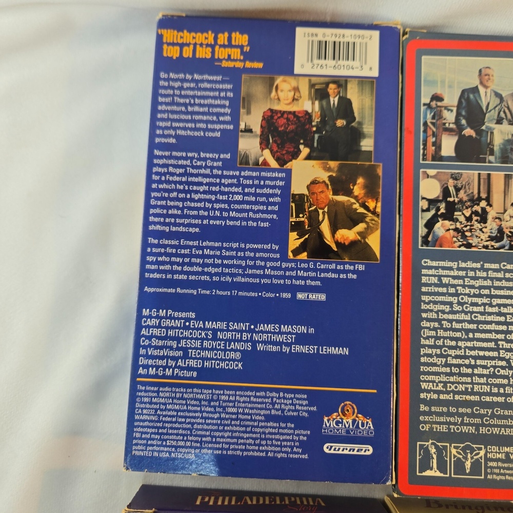 Cary Grant 6 VHS Movies North by Northwest Notorious Operation Petticoat Hepburn - Picture 4 of 9